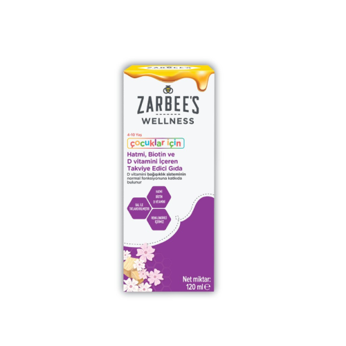 Zarbees Wellness Hatmi, Biotin ve D Vitamini İçeren Takviye Edici Gıda 120 ml