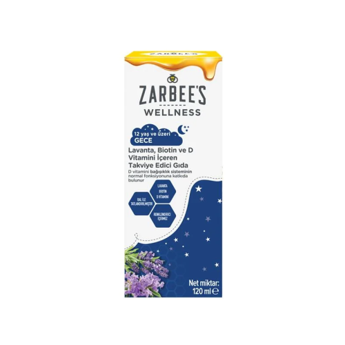 Zarbees Wellness Lavanta, Biotin ve D Vitamini İçeren Takviye Edici Gıda 120 ml